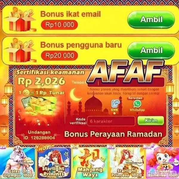 AFAF Bonus Member Baru 100%